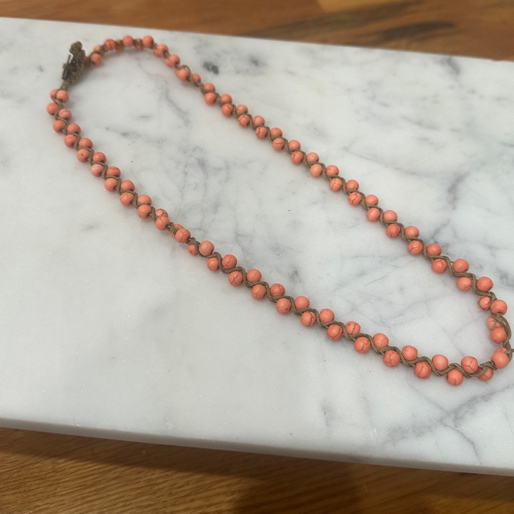 J Crew Coral Necklace